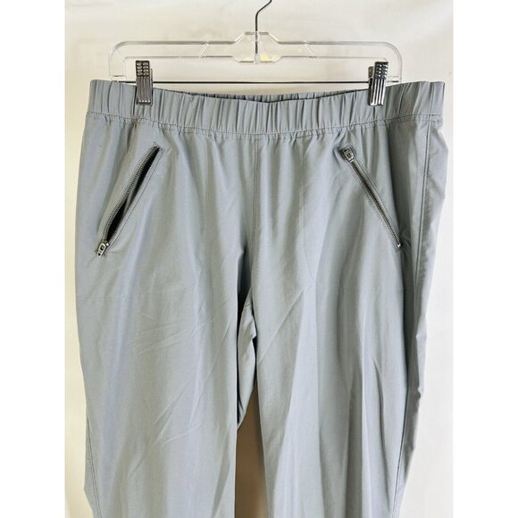 Athleta Aspire Pull On Zip Pocket Ankle Pants Joggers Gray - Picture 2 of 10